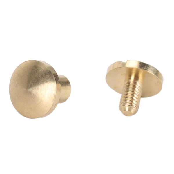 50 Set Mässingsnitar Kit DIY 8mm Spårskruv Dekorativ Böjd Nit för Läder Väska Tyg Byxor Papper 5mm / 0.2in