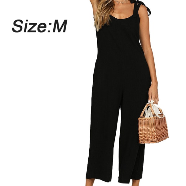 Casual Tank Top Jumpsuit Uden Ærmer Jumpsuit Med Snøre