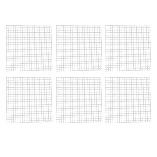 6 stk Akvarium Fiske Tank Isolering Bunnfilter Gitterplate Delere Kasse Kutte Spleisende Transparent 30x30cm