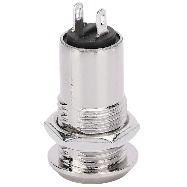 10 stk. Nøgleafbryder Tønde Metal ON/OFF Strømlås Rustfrit Stål med Nøglemøtrik 12mm AC DC220V (Dobbelt Træk)