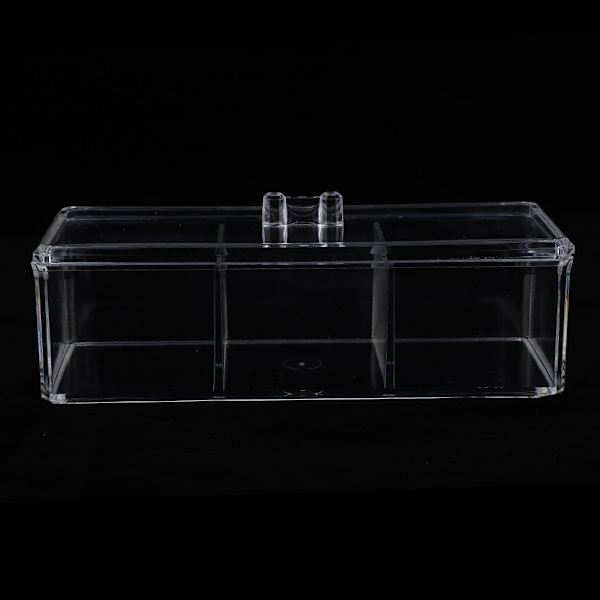 Transparent Kosmetik Opbevaringsboks Puff Bomuldspind Makeup Pad Holder Container Organizer