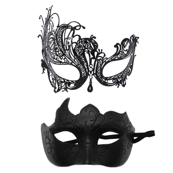Par parer Mardi Gras Maskerade Masker Sett Party Costume