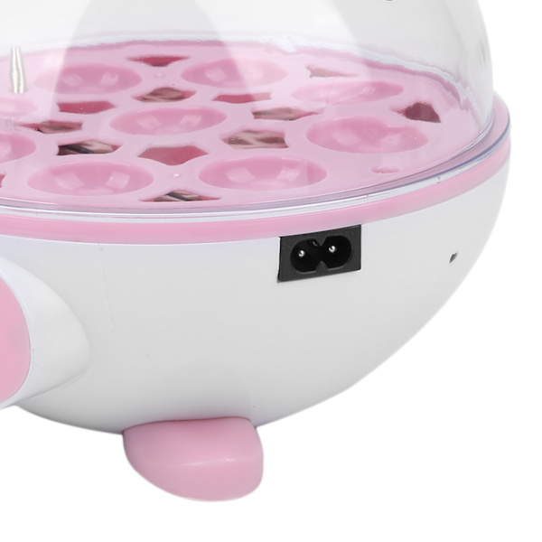 Halvautomatisk Inkubator Hushåll Liten 9 Ägg Inkubator för Kyckling Anka Fågel Duva Vaktel 110-240V(Rosa EU-kontakt)