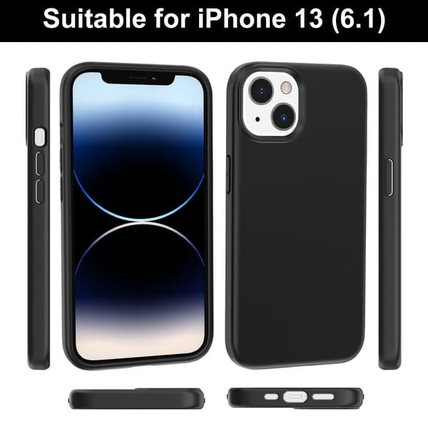 Kompatibel med iPhone 13 telefoncover, blød TPU slank sort