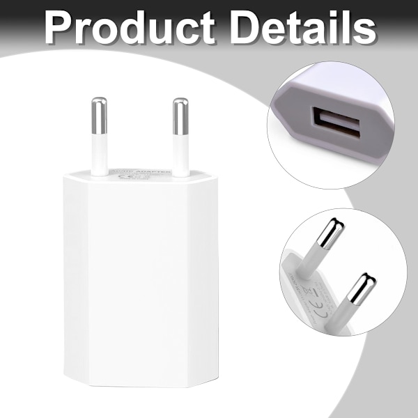 iPhone Laddare 5V 1A med Lightning-kabel för iPhone 3-12