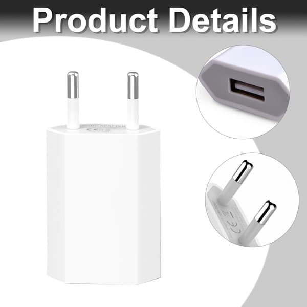 iPhone-lader 5V 1A med Lightning-kabel for iPhone 3-12