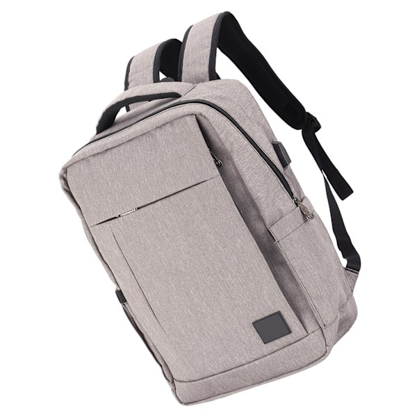 OX PLOUGH Laptop Ryggsäck Vattentät Polyester Stor Kapacitet Lättvikts Reseryggsäck Ljusgrå