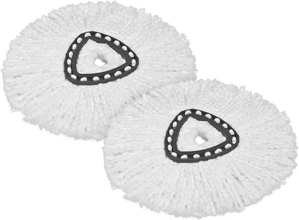Moppborsthuvud, ultrafin fiber, ultrafin fiber vit, dubbelpack