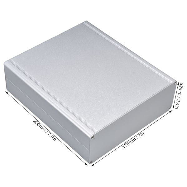 Alumiiniseos Kotelo Vahvistin Piirilevy Liitäntä Kotelo DIY Elektroninen Kotelo 62x178x200mm