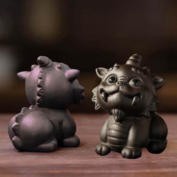 Purple Clay Tea Pet 3D Söpöt teeastiastotarvikkeet, Purple Sand