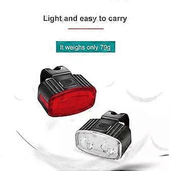 Sykkel Front Baklys USB-Lading Høy Lysstyrke Flere Moduser Terrengsykkel