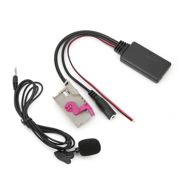 Bluetoothadapter för bilstereo, bakåtkompatibel handsfree-mikrofon Plug and Play-installation Bluetooth 5.0-protokoll Premium ABS-material DSD