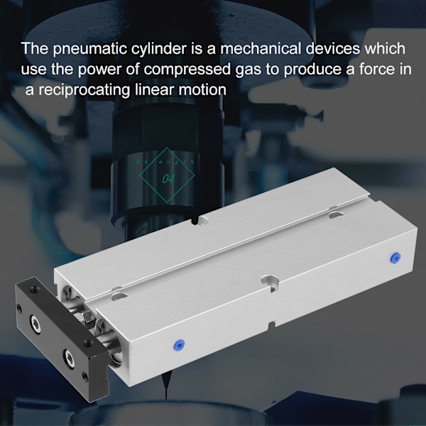 1pc 20mm Bore 100mm Stroke Double rod Double acting Aluminum Alloy Pneumatic Air Cylinder