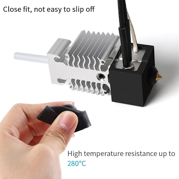 Extruder Hotend Värmeblock Set Mässingsmunstycke 3D-skrivare Monterad Extruder Hotend Kit för CREALITY Ender 3V3 SE
