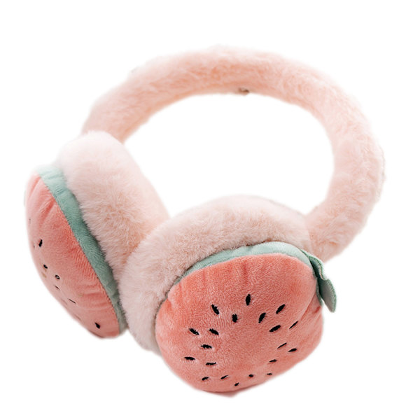Dam Vinter Varma Öronmuffar med Mjukt Foder, Sött Pannband watermelon