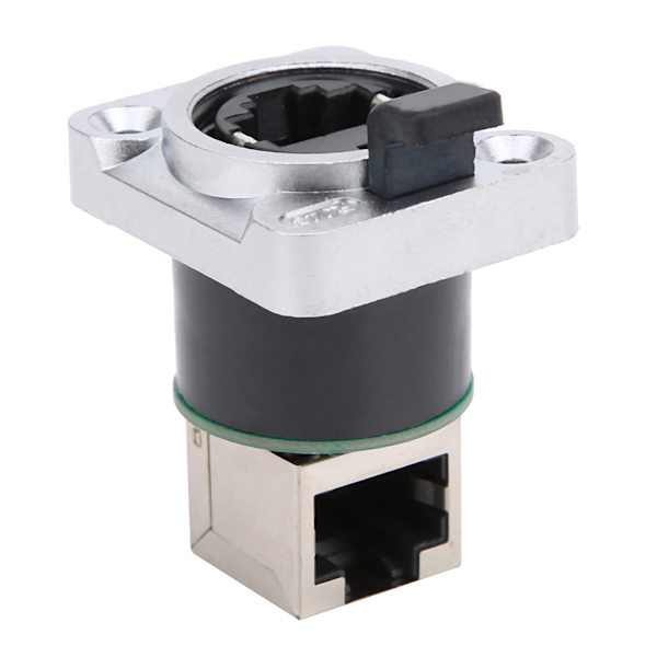 RJ45 Vinklet Stik Vandtæt Rund Isolator PA Materiale YT‑RJ45 Aviation Stik