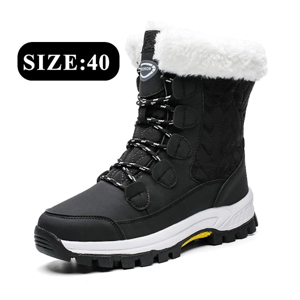 Travel Sports Northeast Stora Snöskor Dam Outdoor Resa Högklackiga Bomulls Skor Dam Mellanhöga Stövlar Vinter black 40