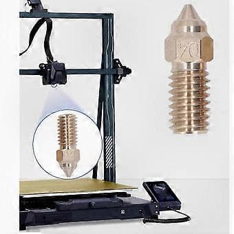10 stk. 3D-printerdyse messing 0,4 mm M6 høj flow højhastighedsprintdyse egnet til visse mærker