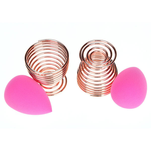 Skønhedssvampblenderholder,(3-pak roseguld) Makeupsvamp Tørringsstativ Opbevaring Æggepulverpuff Display Stand 3 stykker$Beauty Svampblender