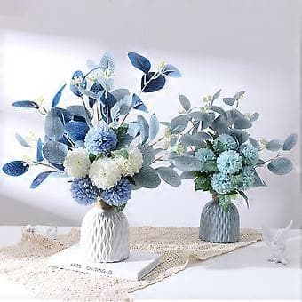 Ping Pong Krysantemum Bukett, Eucalyptus Ball, Bryllupsblomstarrangement