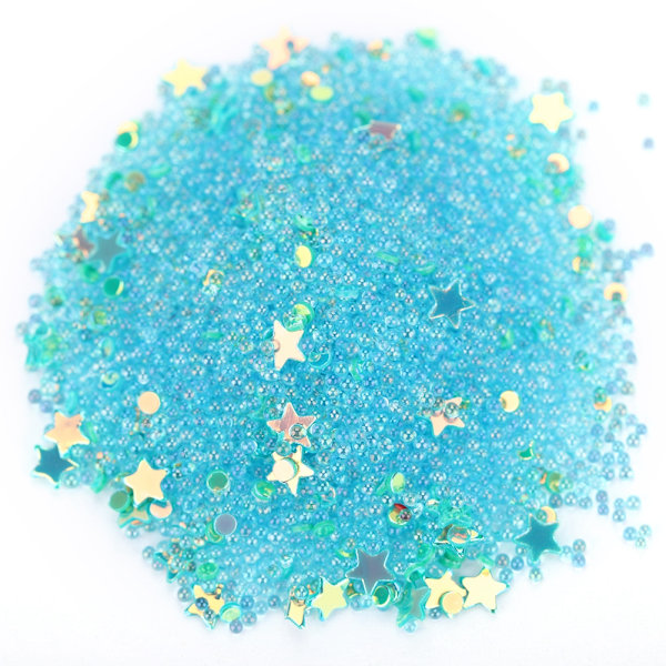 Blandet neglkunstdekorasjon glitter metall miniperler manikyr negl DIY tilbehør 04