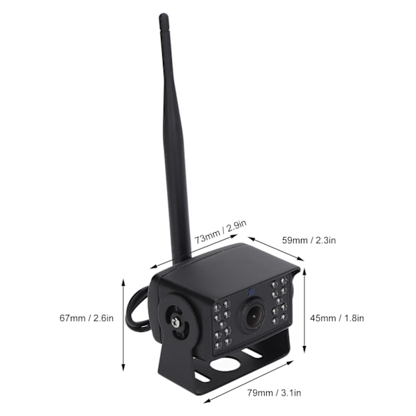 Lastbil Backup Kamera Kit DC12‑24V Trådløs Bagudvendt Kamera Wifi Forbindelse IP67 Vandafvisende til Overdimensionerede Køretøjer