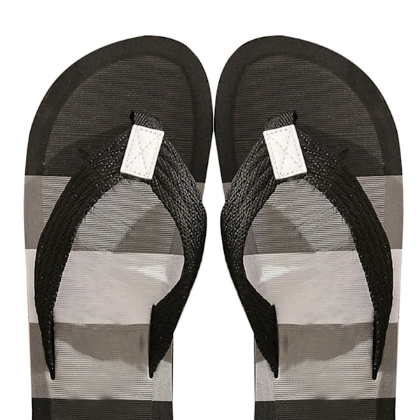 Herrar Flip Flops Snabbtorkande Andningsbara Halksäkra Mjuka EVA Ergonomiska Strandtofflor Svarta 42
