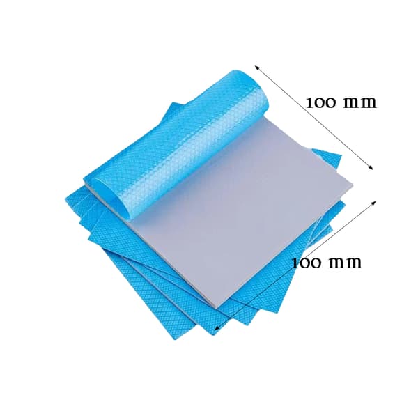 100x100x2mm CPU Termisk Pad Kjøleribbe Kjølende Konduktive Silikonputer Grå
