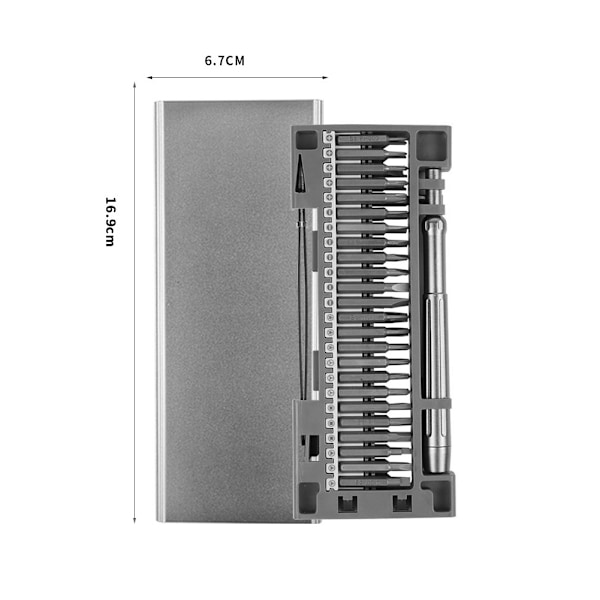 50-i-1 Skrutrekkersett Telefon Datamaskin Klokker Reparasjon Skrutrekker Bit Tangsett