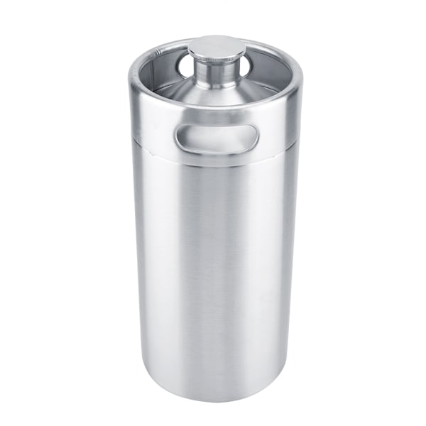 3,6L Mini Rustfrit Stål Keg med Hane Tryk-Hjemmebrygning Craft Øl Dispenser System