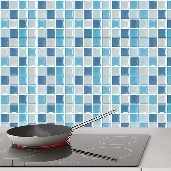 30 stk. selvklebende mosaikkfliser for bad, 10x10 cm