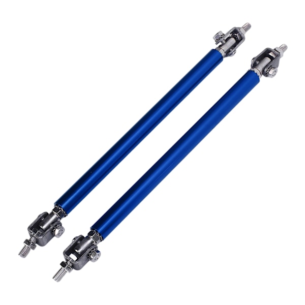 2 stk Bumper Lip Diffuser Stang 15cm Strækbar Rustfrit Stål Splitter Støtte Tie Pull Bar Blå