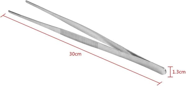 30 cm kökspincett i rostfritt stål