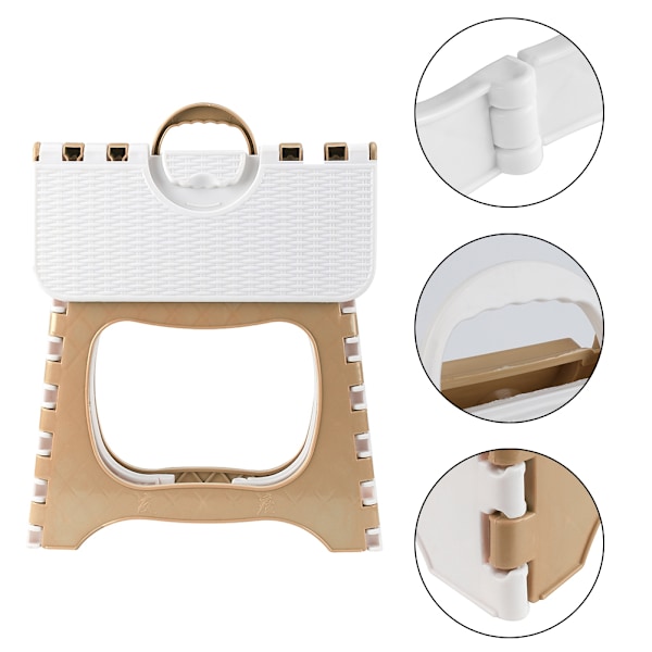 Portable Folding Step Stool for Kids Adults Kitchen Bathroom Garden Step Stool Beige