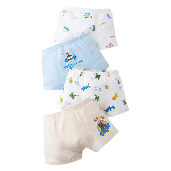 Drenge bløde bomulds boxershorts Toddler Underpants 4-delt sæt -