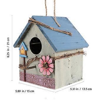 Hängande fågelholk i trä Papegojfoder Vild trädgård Gårdsdekoration Ornament