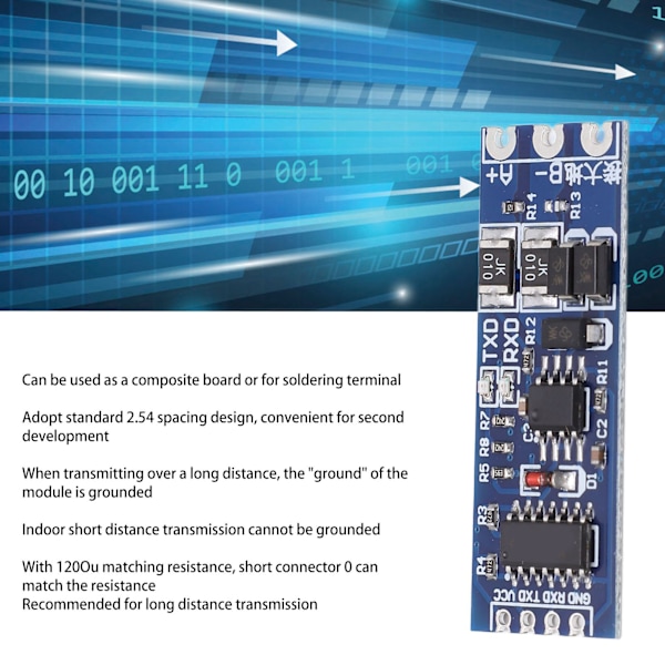 5 st TTL till RS485 Konverteringsmodul Stark Anti-Interferens Blixtsskydd TTL till RS485 Adapterkort