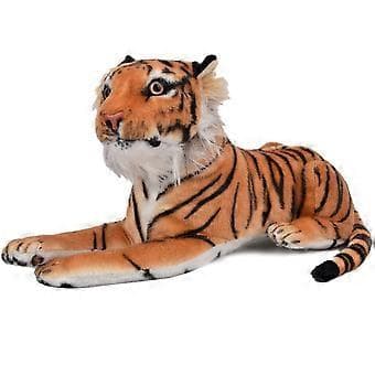 Söt Tecknad Tigerform Simulation Plyschleksak Docka för Heminredning Barnpresent