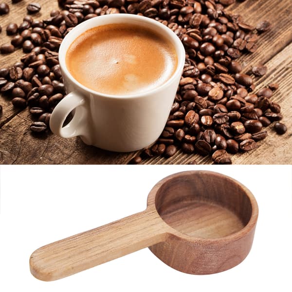 Kaffesked i trä för måttskopa, kaffemått för malet kaffe, portabel träskopa multifunktionella redskap för köksbruk