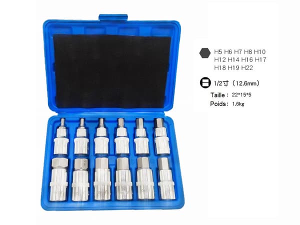 Tamper Proof Security Torx Star Bit Socket for presisjonsarbeid, kromvanadiumstålsokler med speilkromfinish som sikrer holdbarhet og