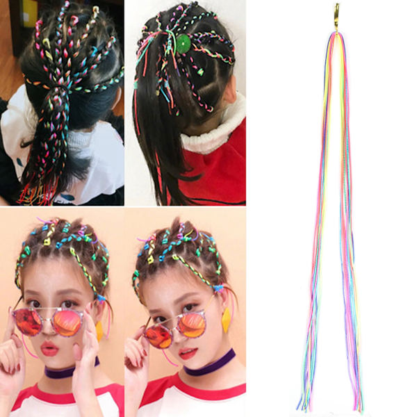 DIY Fläta Hårsträngar Dreadlocks Garnsträngar Hårstyling Dekoration Tillbehör 1mm / 0,04 tum 1#