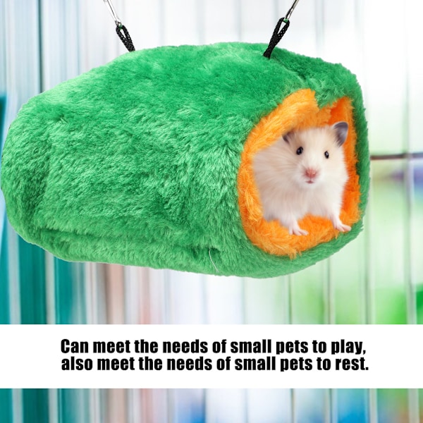 Small Pet Hamster Wooden Ferris Wheel Swing Toy Cotton Nest for Winter Keep Warm with Hook