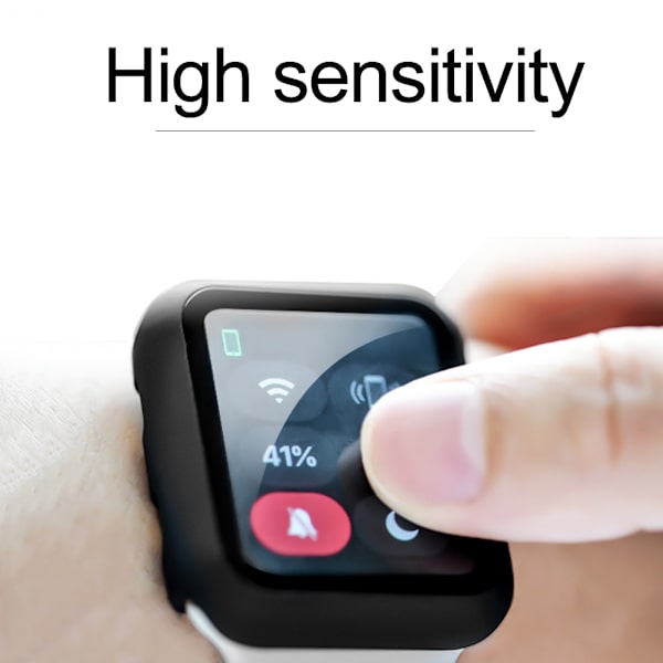 Sort Skærmbeskytter Etui til Ur Hærdet Glas Ur Dæk Tilbehør 42mm