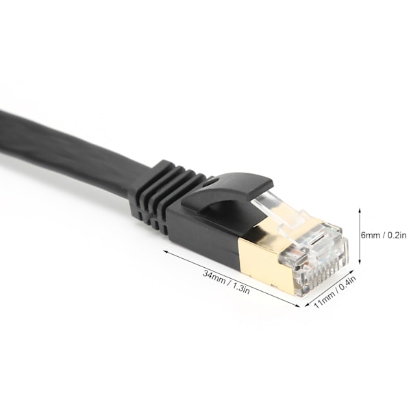 Nettverkskabel 10 Gigabit Dobbelt skjermet CAT7 8‑kjerne tvinnet par ledning Datatilbehør 3 meter