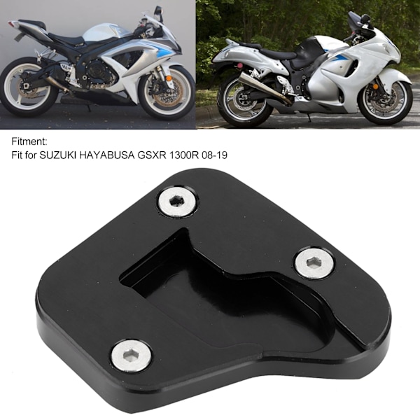 Motorcykel Støttefod Forlænger Pad Til SUZUKI HAYABUSA GSXR 1300R 08‑19 Sort