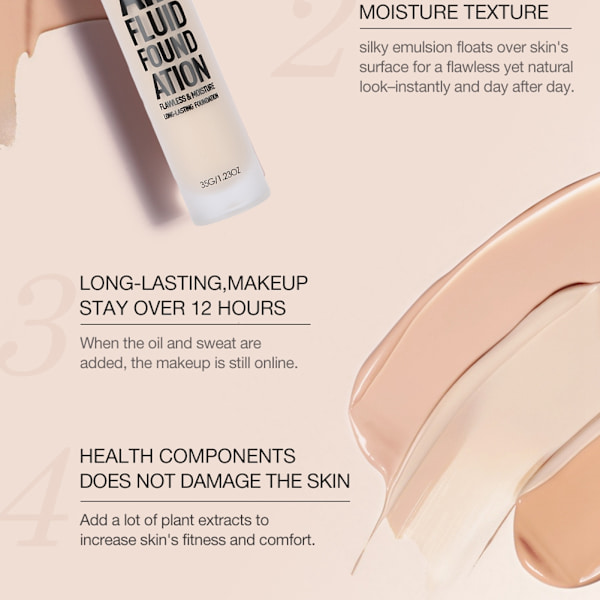 Profesjonell flytende sminkefoundation, langvarig feilfri concealer, kosmetikk #3