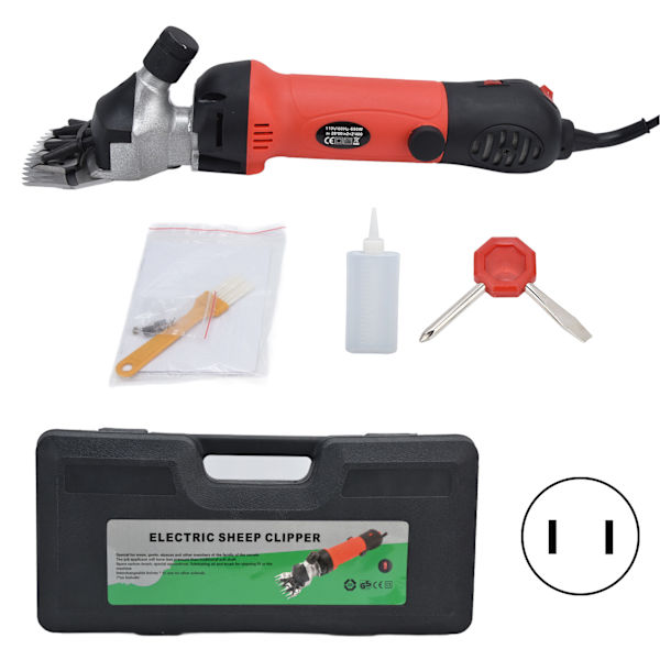 690W Elektrisk Fårklippare Justerbar Hastighet Klippset Djur Klippning Jordbruk Klippmaskin Tillbehör US-kontakt 110V 60Hz
