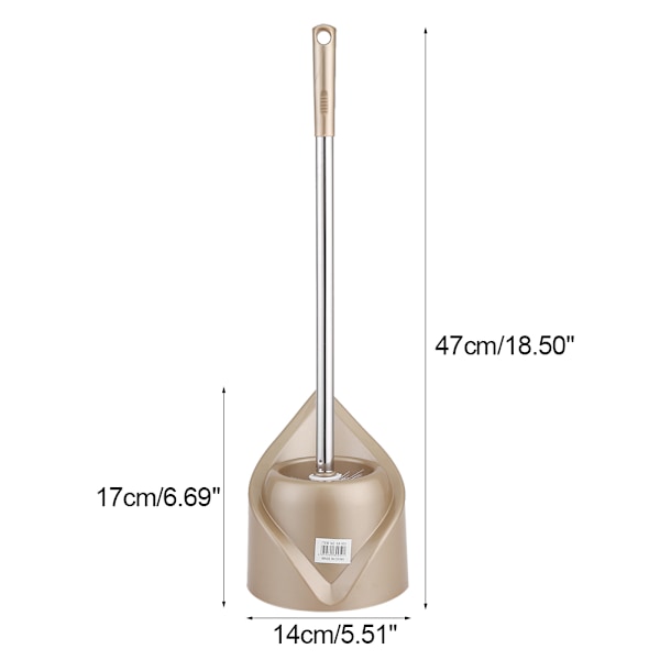 Toiletbørsteholder i rustfrit stål til badeværelse, hjem og hotel - Guld