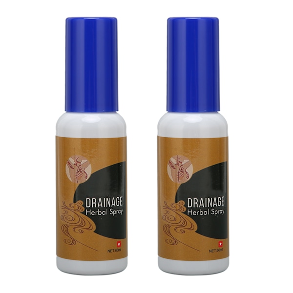 2 st 60 ml Bärbar Lymfdränerande Spray Stark Genomsläpplighet Lymfdränerande Spray