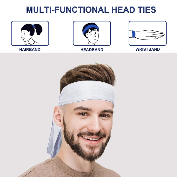 3-paks hodebånd for menn, tenniskarate og ninja